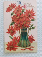 Old postcard 1911 floral postcard