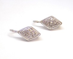 White gold earrings with stones (zal-au111361)