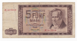 DDR Márka 5 bankjegy (JC)