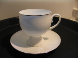 Elegáns fehér-arany Lomonosov porcelán csésze