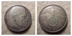 III. Birodalom 2 márka 1937F  Ag ezüst      (posta van)  !