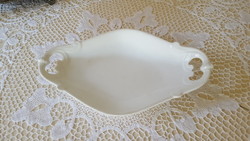 Beautiful snow-white, boat-shaped porcelain offering