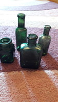 4db mini zöld üveg (M230)
