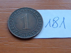 German Empire 1 pfennig reichspfennig 1935 j, copper 181.