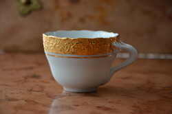 Flawless thick gilded coffee cup (Czech)