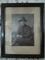 Very rare! Boy Scout photo from 1926 with earthen sign in original frame