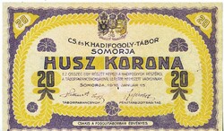 Hungary replica 20 crowns Somorja POW camp 1916 unc