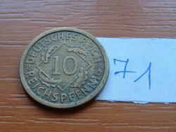 NÉMET BIRODALOM 10 PFENNIG Reichspfennig 1925  A,  Alumínium-bronz 71.