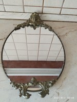 Oval mirror with copper frame for sale!