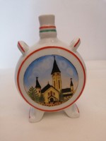 Old drasche porcelain water bottle, a souvenir from Tokaj