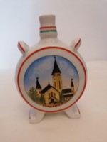 Régi drasche porcelán kulacs Tokaji emlék