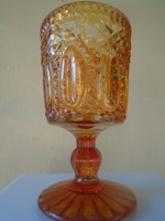 Moser style antique bieder thick footed glass/goblet Victorian style large size