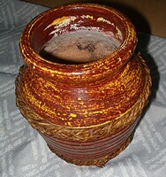 Old Glazed Woven Decorative Vase