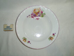 Old blackberry-rose porcelain deep plate