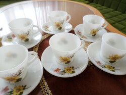 English, milk glass, heat-resistant cappuccinos Jena set for 6 people