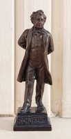 Bécsi bronz Bergmann (?) Franz Schubert szobor 1900 k.