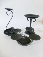 Retro wrought iron candle holders in one