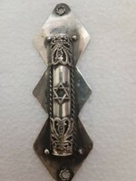 Antik orosz ezüst Judaika Mezuze 84 zolotnik