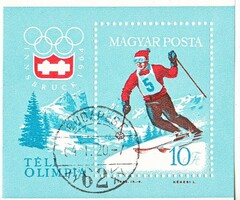Hungary half postage stamp block 1964