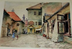 Géza Rimanóczy: Sopron 1956 painting