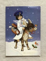 Christmas postcard, greeting card - England - large size !!