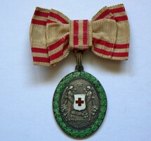 K.U.K. Red Cross silver medal (1914-1918) silver with three hallmarks, (scheid maker's mark)