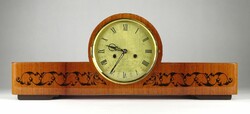 1K058 old lantar furniture clock with winding key 69.5 Cm
