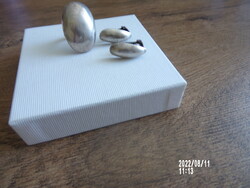 Iparművész ezüst gyűrű fülbevalóval