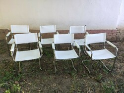 Retro hajlított csővázas székek, 6db együtt