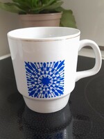 Retro lowland blue motif mug