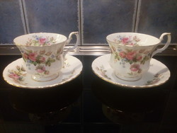 Royal Albert Moss Rose teás szettek, régi angol porcelán