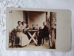 Antique Hungarian photo magazine, gentleman 's company, family reunion 1907