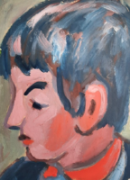 Miklós Cs. Németh (1934-2012): portrait (tempera)
