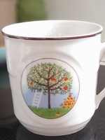 Retro Czech applewood porcelain mug