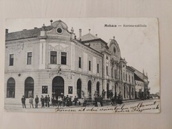 Mohács, crown hotel, portrait, street view, 1914, postcard