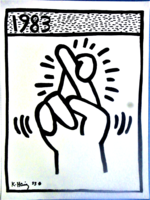 Keith haring graphics-original sketch drawing with certificate of authenticity
