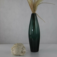 Kék-grafit kecses modern díszüveg váza