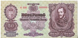 Magyarország 20 pengő TERVEZET 1929
