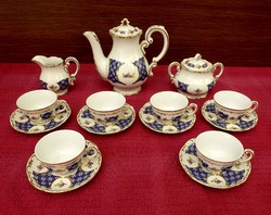 Zsolnay Marie Antoinette coffee set for 6 people