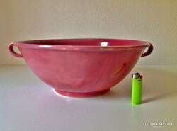Huge Zsolnay pink bowl - 46 x 15 cm.!