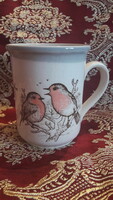 Old bird porcelain cup, mug (m2902)