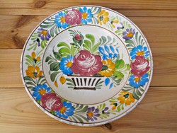 Telkibánya old ceramic plate hand painted