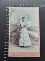 Homonnai Nándor  régi vizitkártya, keményhátú fotó