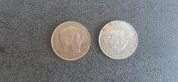 Kossuth silver 5 ft coins ag.500 (1947)