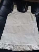 Antik pamut vászon hímzett hálóing, alsóruha/ kombiné lányka ruha