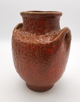 Retro applied art ceramic vase, plague fountain, 20 cm high
