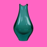 Miloslav Klinger - bohemia - turquoise glass vase 1960