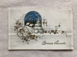 Antique embossed gilded postcard
