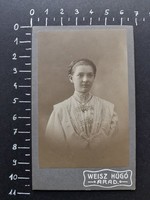 Hugó Weisz's old business card, hardback photo