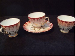 E25 u1 sevres antique museum secession lotus pattern 4 pcs mocha coffee or chocolate rarity for sale